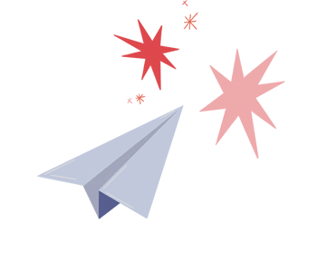 Illustration af et papirfly