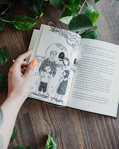 Foto af en kapitelillustration